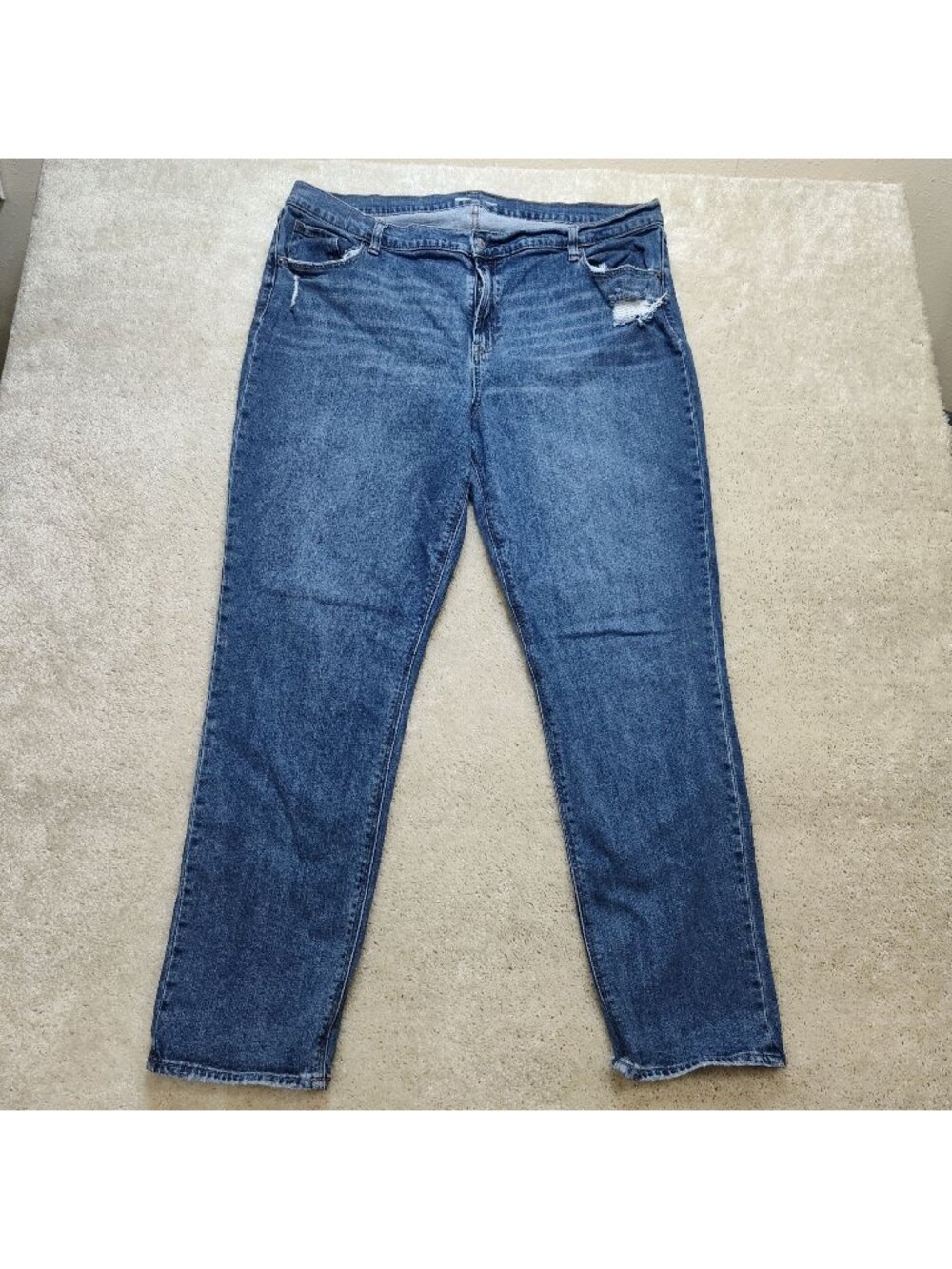 Old Navy Boyfriend Mid Rise Stretch Denim Jeans Women Size 18 Tall Cotton Pants